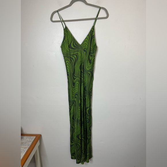 Zara Women’s printed midi Slip dress size small Grunge Abstract Blogger Hot - Picture 3 of 12